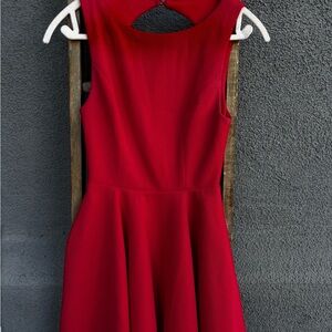 Lulu's Vibrant Red Backless Dress